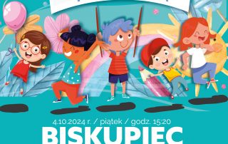 BIEG PRZEDSZKOLAKA 4.10.2024 R. GODZ. 15:20 STADION MIEJSKI IM. ANDRZEJA BIEDRZYCKIEGO W BISKUPCU