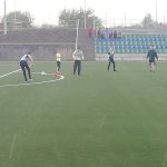 zdjęcia przedstawiają uczniów naszej szkoły biorących udział w zawodach sportowych zorganizowanych z okazji otwarcia stadionu w Biskupcu