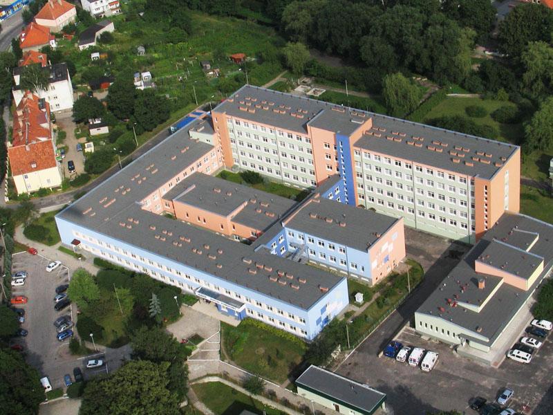 Szpital w Biskupcu - widok z lotu ptaka