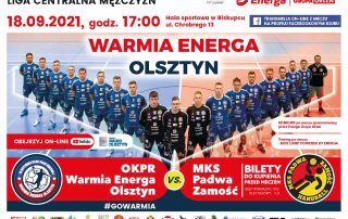 plakat mecz Warmia Energa Olsztyn